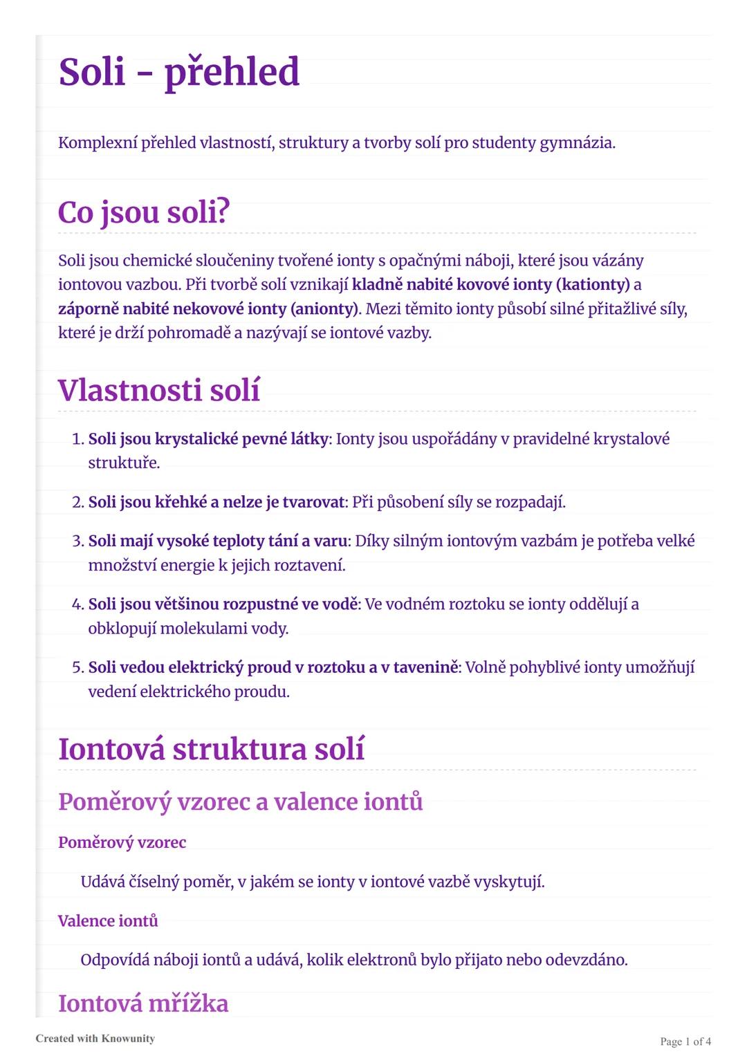 Soli – Základní Vlastnosti a Struktura
