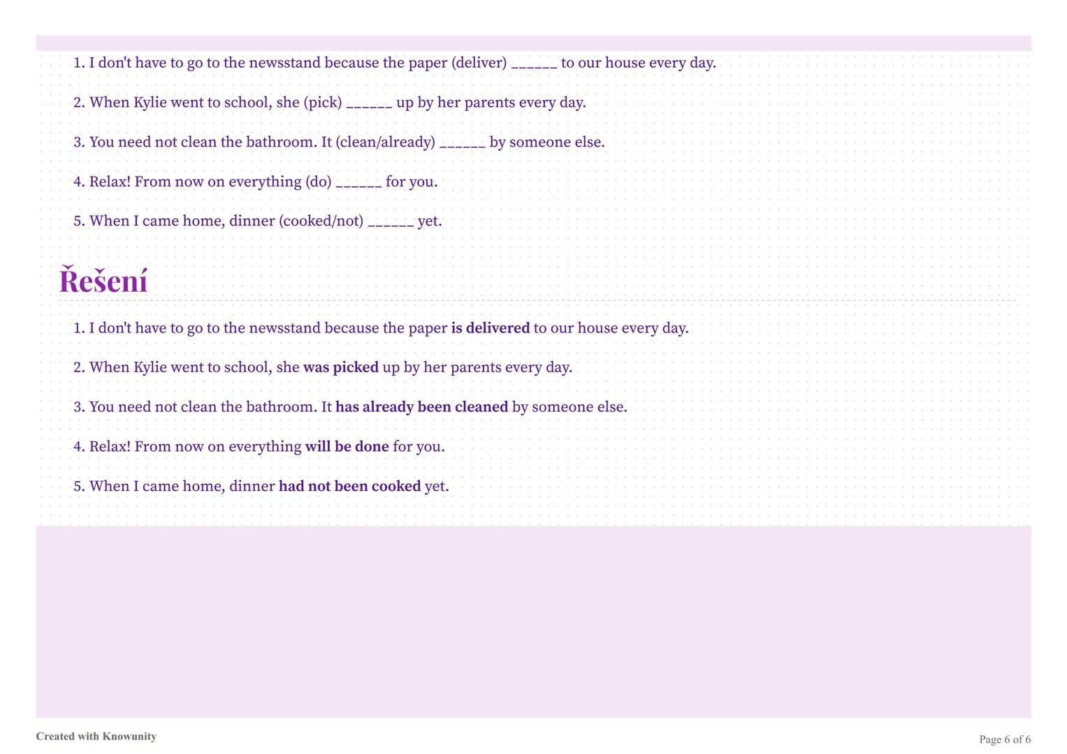 # Trpný rod v angličtině

Přehled pravidel a použití trpného rodu v angličtině s praktickým cvičením.

# Trpný rod (Passive Voice)

## 1. Po