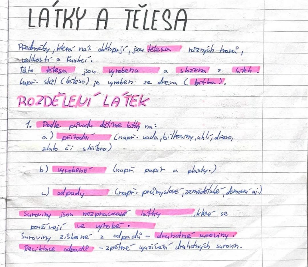 Pochopení látek a těles: Vlastnosti látek