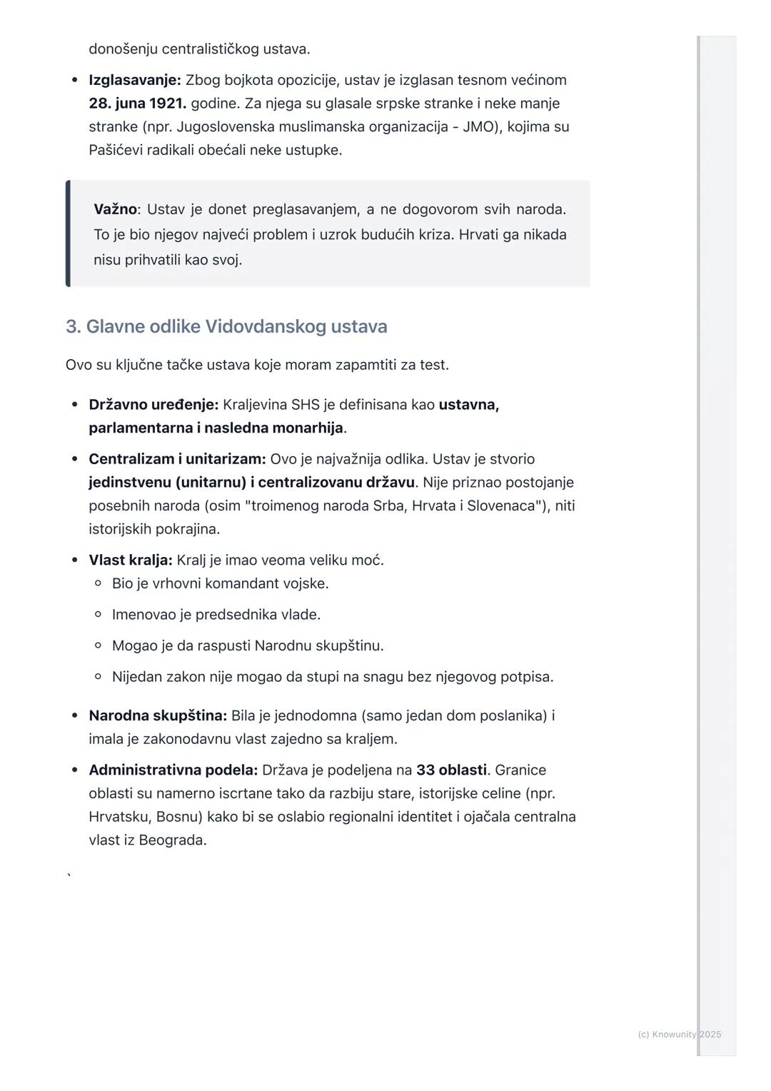 # Unutrašnja politika i
# Vidovdanski ustav

Uvod u unutrašnju politiku Kraljevine SHS

Nakon stvaranja Kraljevine Srba, Hrvata i Slovenaca 