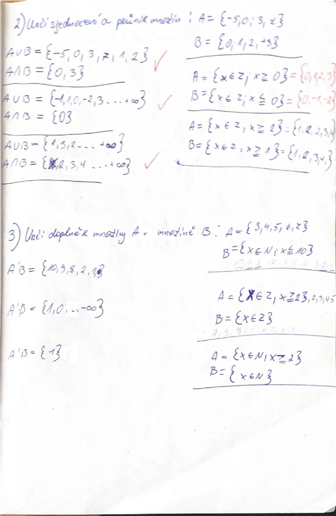Operace s množinami
1↳ mnozing A, B se rovnají tehdy, jestliže obsahují tytéž
prvku
LA=B
PA: A={2,4,3}
B={4,2,3}
ACB
A=B
BCA
1. Rovnost množ