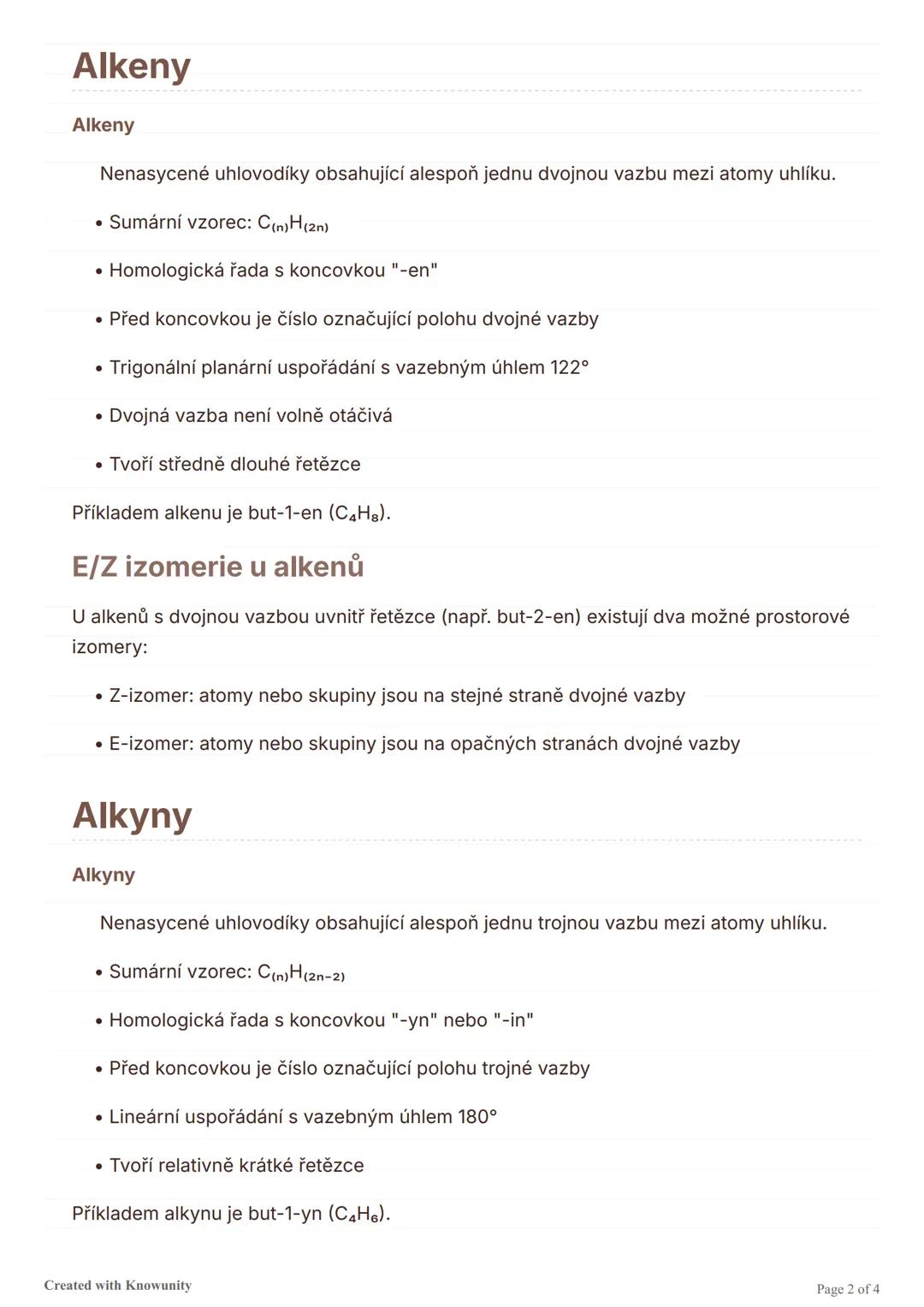 Alkany, alkeny a alkyny
Přehled základních uhlovodíků - alkanů, alkenů a alkynů, jejich struktur, vlastností a
využití.
Úvod do uhlovodíků
U