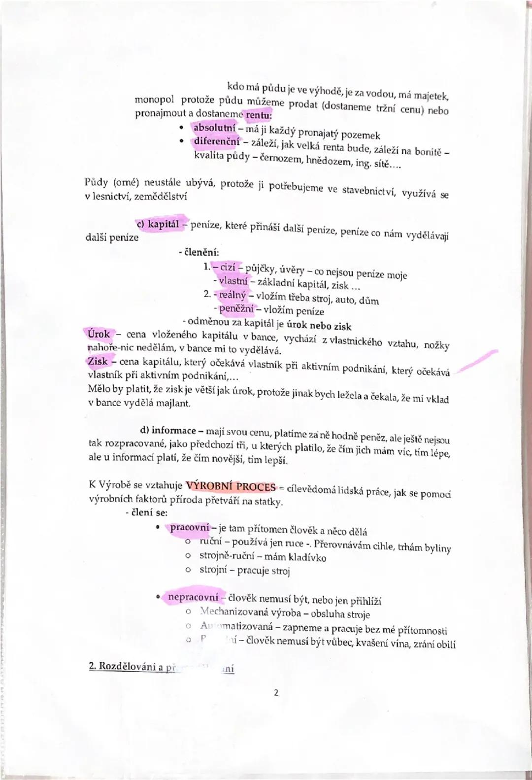 # Hospodářský proces:
- skládá se ze 4. částí:
 1. Výroba - většinu statků nejdřív musíme vyrobit, abychom si mohli
rozdělovat a přerozdělov