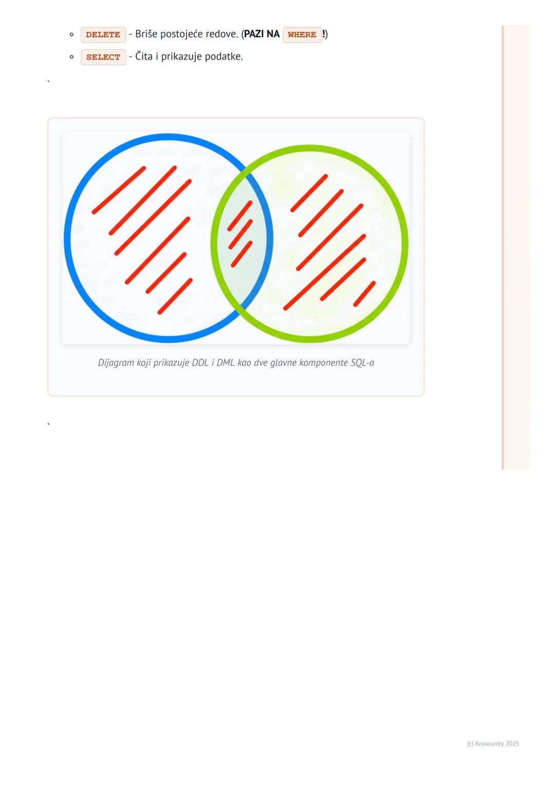 # SQL jezik (DDL i DML)

Uvod u SQL jezik

SQL (Structured Query Language) je standardni jezik za rad sa relacionim bazama
podataka. Koristi
