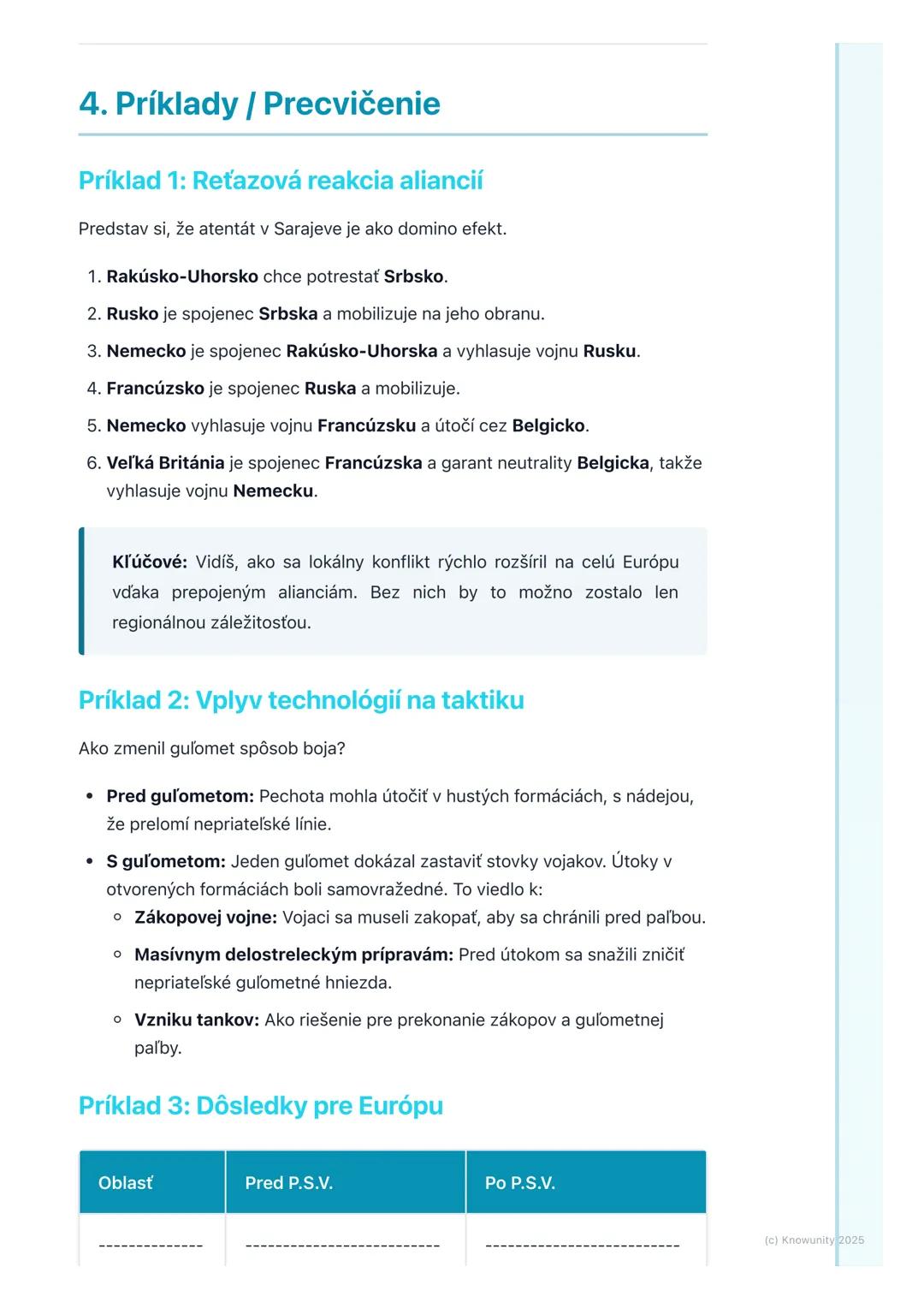 # Prvá svetová vojna

## 1. Prehľad prvej svetovej vojny

Prvá svetová vojna (skrátene P.S.V.) bola obrovský globálny konflikt, ktorý
prebie