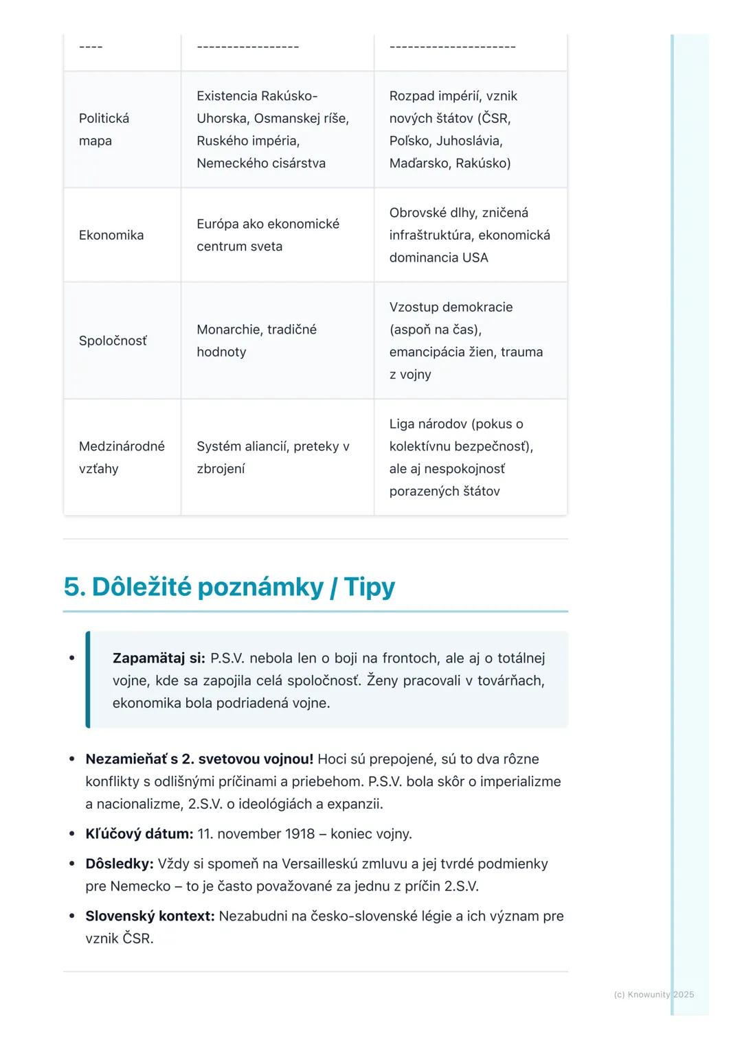 # Prvá svetová vojna

## 1. Prehľad prvej svetovej vojny

Prvá svetová vojna (skrátene P.S.V.) bola obrovský globálny konflikt, ktorý
prebie