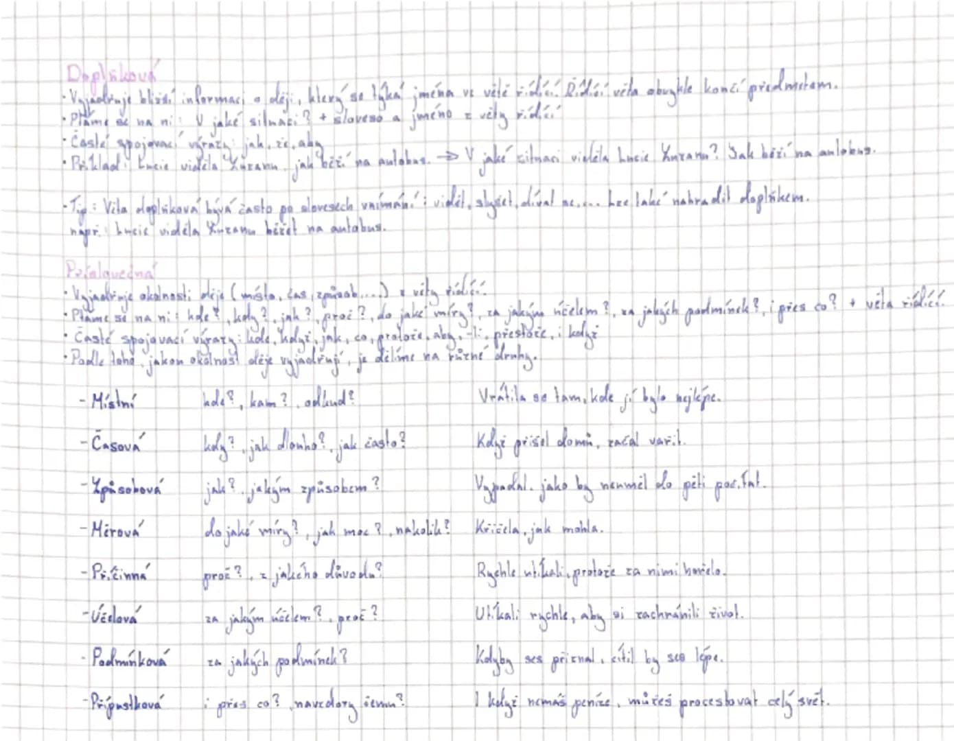 # DRUH VEDLEYSICH VỆT

Padmetna

- Vyjadinje podmet vety vidici

- Plaume ne na ni kolica..? + veta vidici

- Castí spaja spojavací výrazy: 