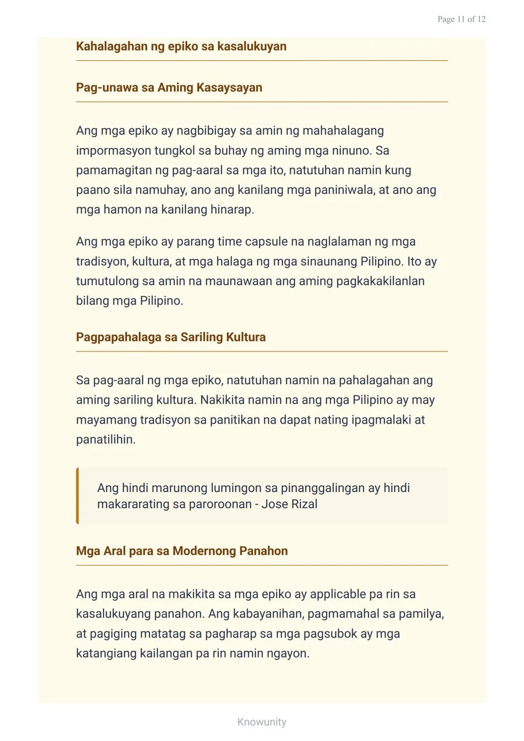 # Epiko: Mga Katangian at Halimbawa sa Panitikang Pilipino

Pag-aaral sa mga katangian ng epiko at mga halimbawang akda

## Mga Layuning Pan