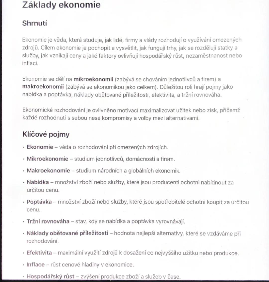 Základy ekonomie