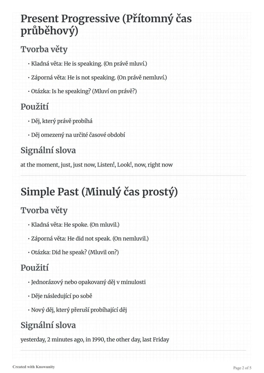 # Přehled anglických časů

Přehled a vysvětlení anglických časů včetně Simple Present, Present Progressive, Simple Past a dalších.

# Přehle