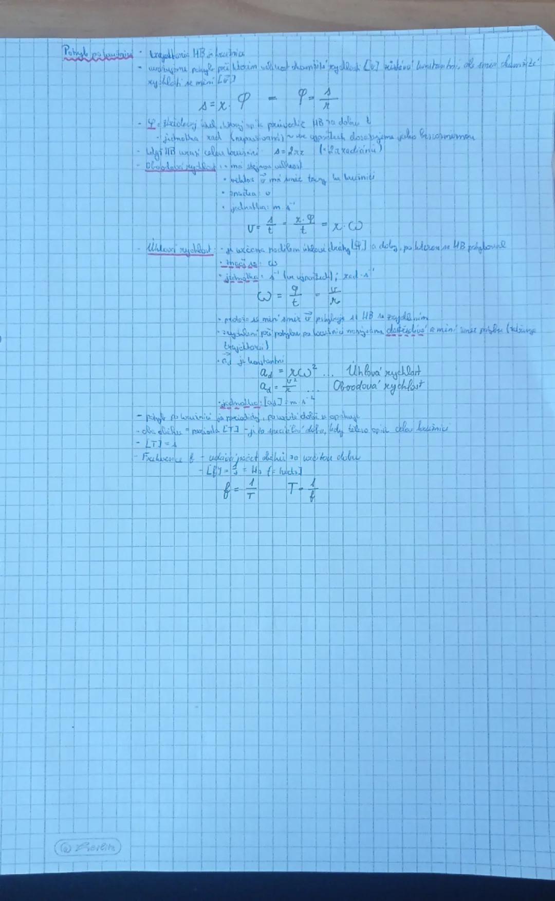 # Fyzika

# Kinematika

- popisuje pohyb, bez ohľadu na jeho príčiny
- hmotný bod - (HB)
	- fyzikálny model telesa, jehož rozmery zanedbávam