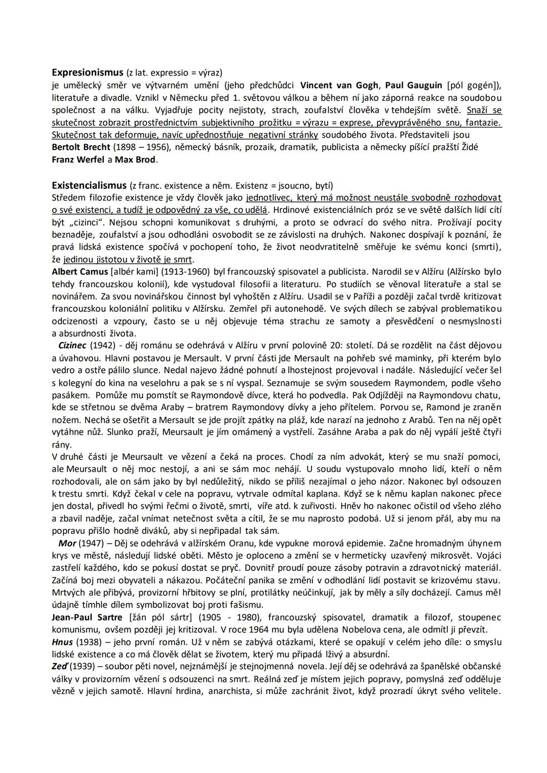 # Charakteristika doby
# 11. Světová meziválečná literatura
1. světová válka (1914-1918) byla válkou o nové dělení světa mezi Trojspolkem (N