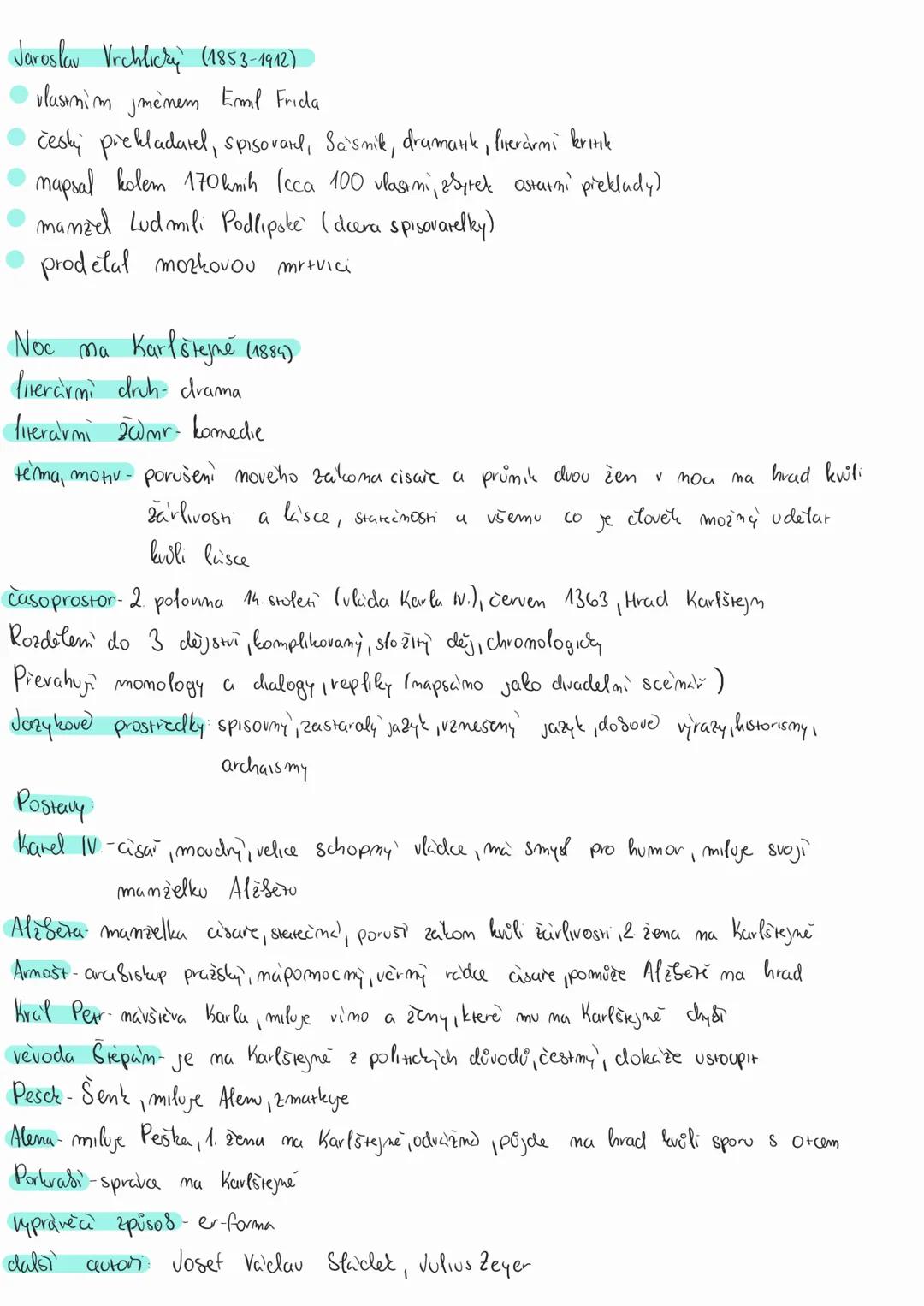Jaroslav Vrchlický (1853-1912)
vlastním jménem Emil Frida
český překladatel, spisovatel, básník, dramatik, literární kritik
napsal kolem 170