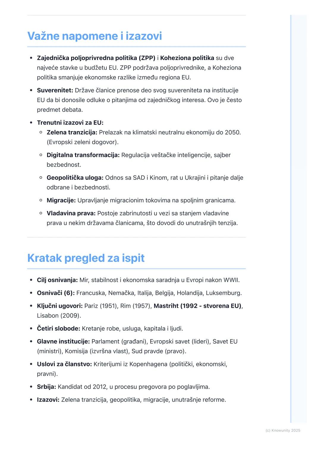 # Evropska unija i procesi
integracije

Uvod u Evropsku uniju i procese
integracije

Evropska unija (EU) je jedinstvena politička i ekonomsk