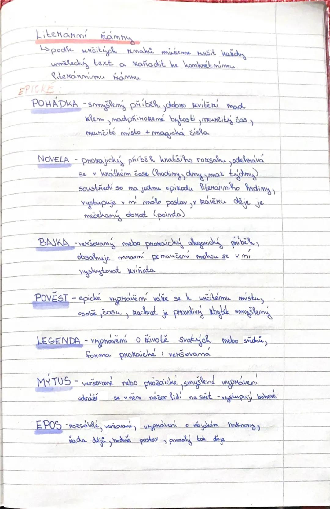 Literární žánry - přehled a význam