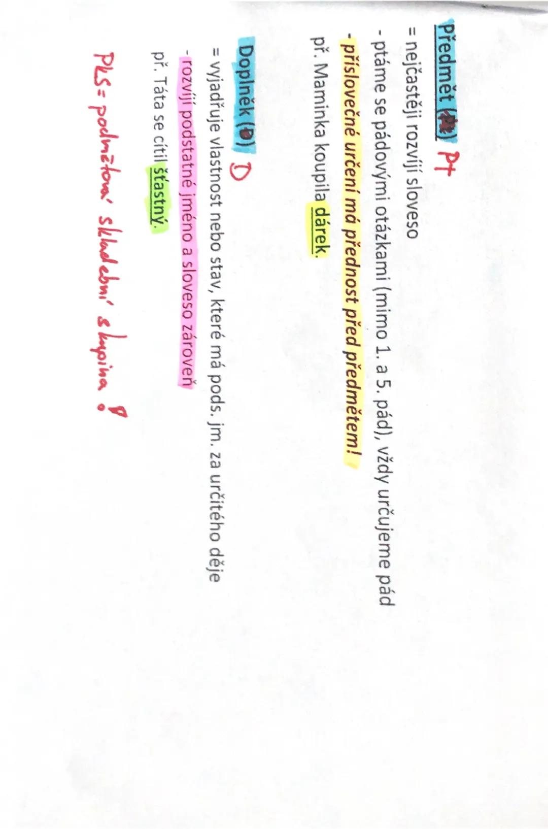 Podmět + přísudek = základní skladební dvojice
- podmět vyjádřený př. Táta řídi auto.
Po
- nevyjádřený př. Včera volal domů.
- všeobecný - n