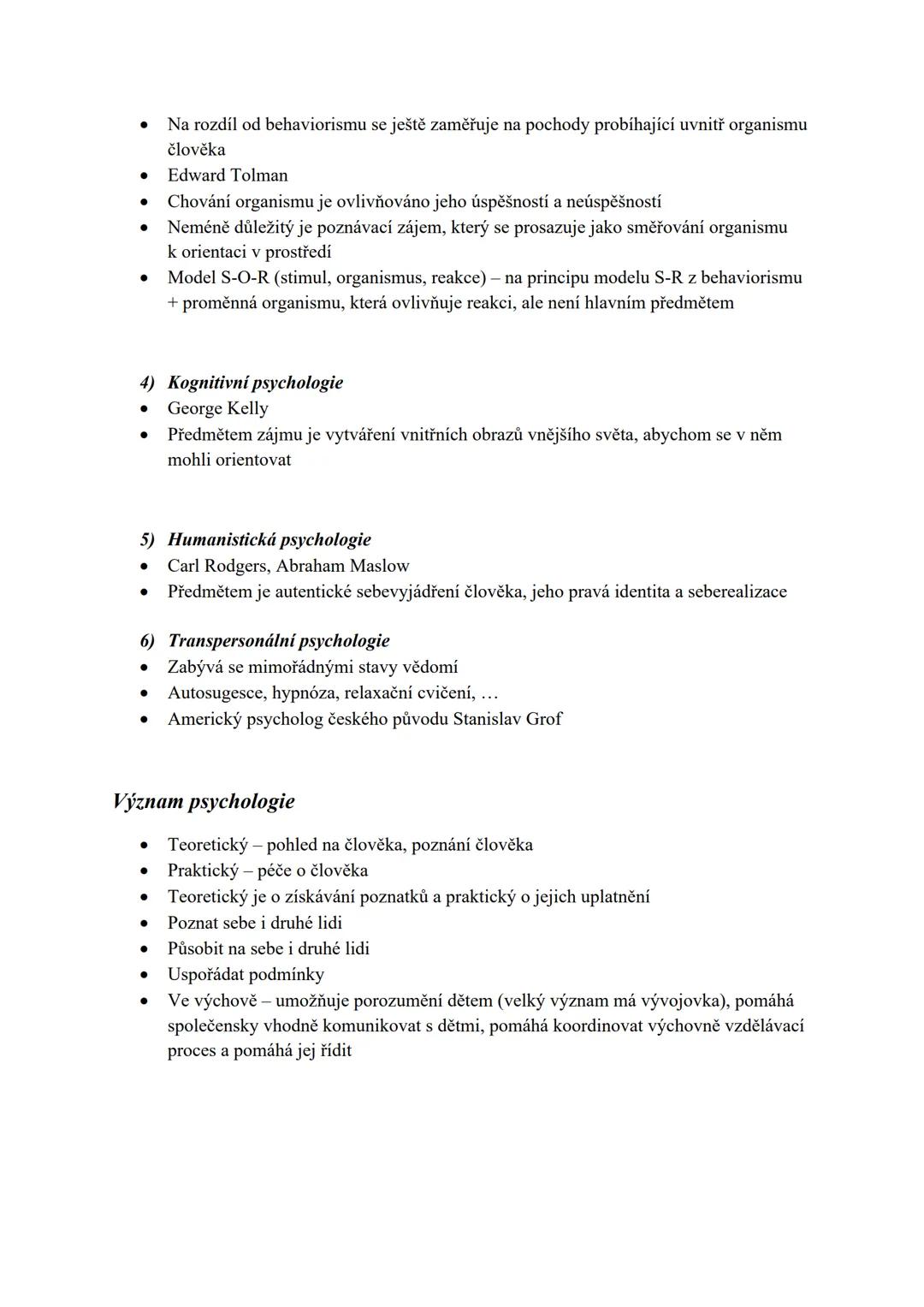 # 1. PSYCHOLOGIE JAKO VĚDA

Osnova:

1.  Pojem a předmět psychologie
2.  Vývoj psychologie
3.  Psychologické disciplíny
4.  Psychologické sm