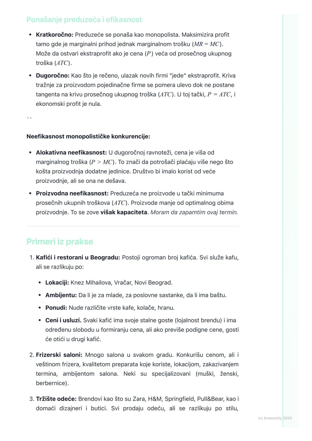 # Monopolistička konkurencija

Uvod u monopolističku konkurenciju

Ovo je tržišna struktura koja se nalazi između savršene konkurencije i či