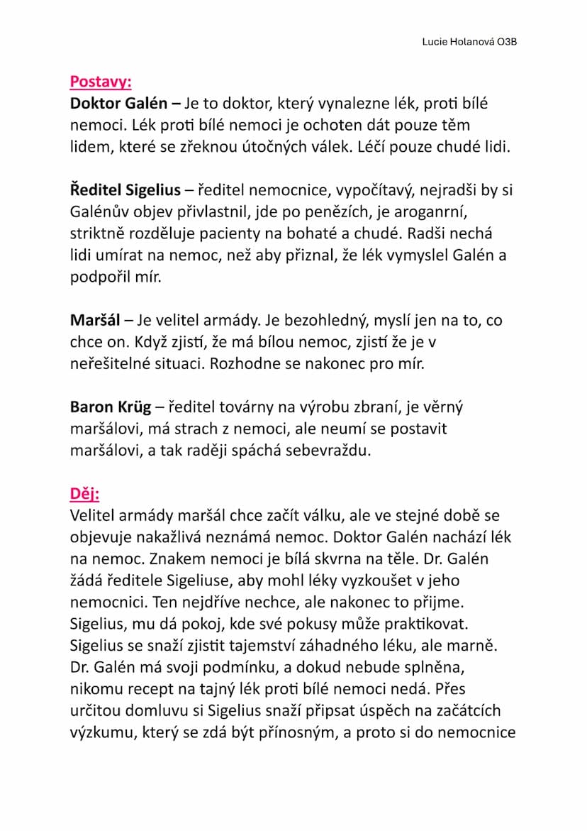 --- OCR Start ---
BÍLÁ NEMOC
Karel Čapek
Karel Čapek
Narodil se 9. 1. 1890 a zemřel 25. 12. 1938
* Rodným jménem je Karel Antonín Čapek
Byl 