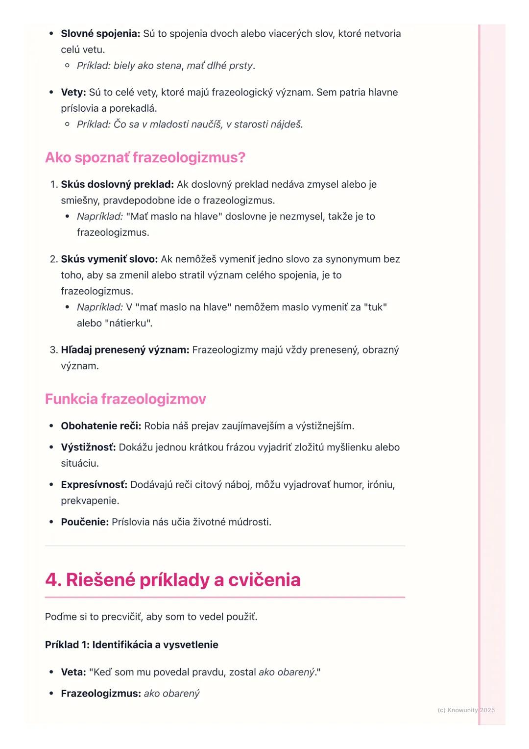 # Frazeologizmy

## 1. Úvod do frazeologizmov

Frazeologizmy sú super dôležitá časť slovenského jazyka, lebo robia našu reč
bohatšou a zaují