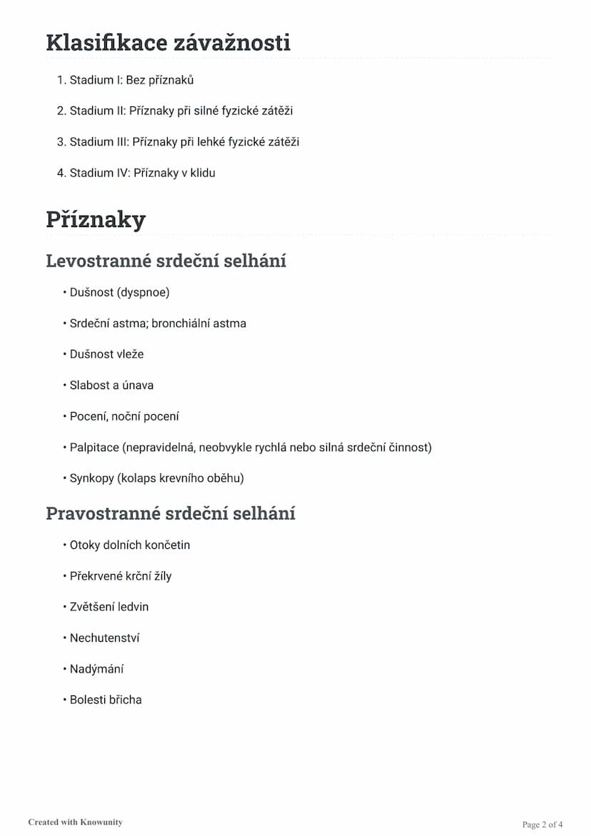 # Srdeční selhání
Stručný přehled srdečního selhání, jeho příčin, příznaků, diagnostiky a léčby.

# Srdeční selhání
Srdeční selhání je stav,