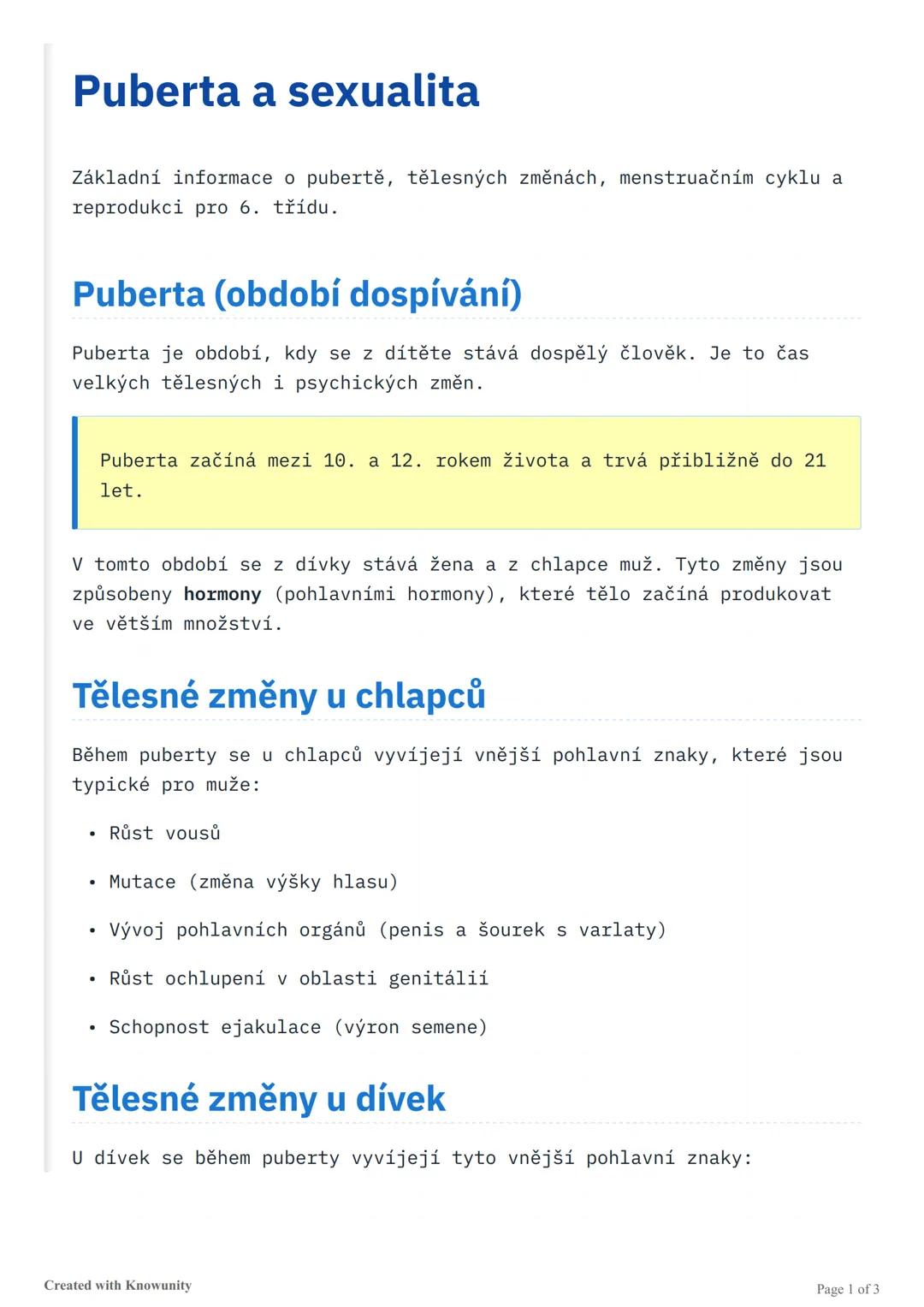 Puberta a Sexualita: Klíčové Informace