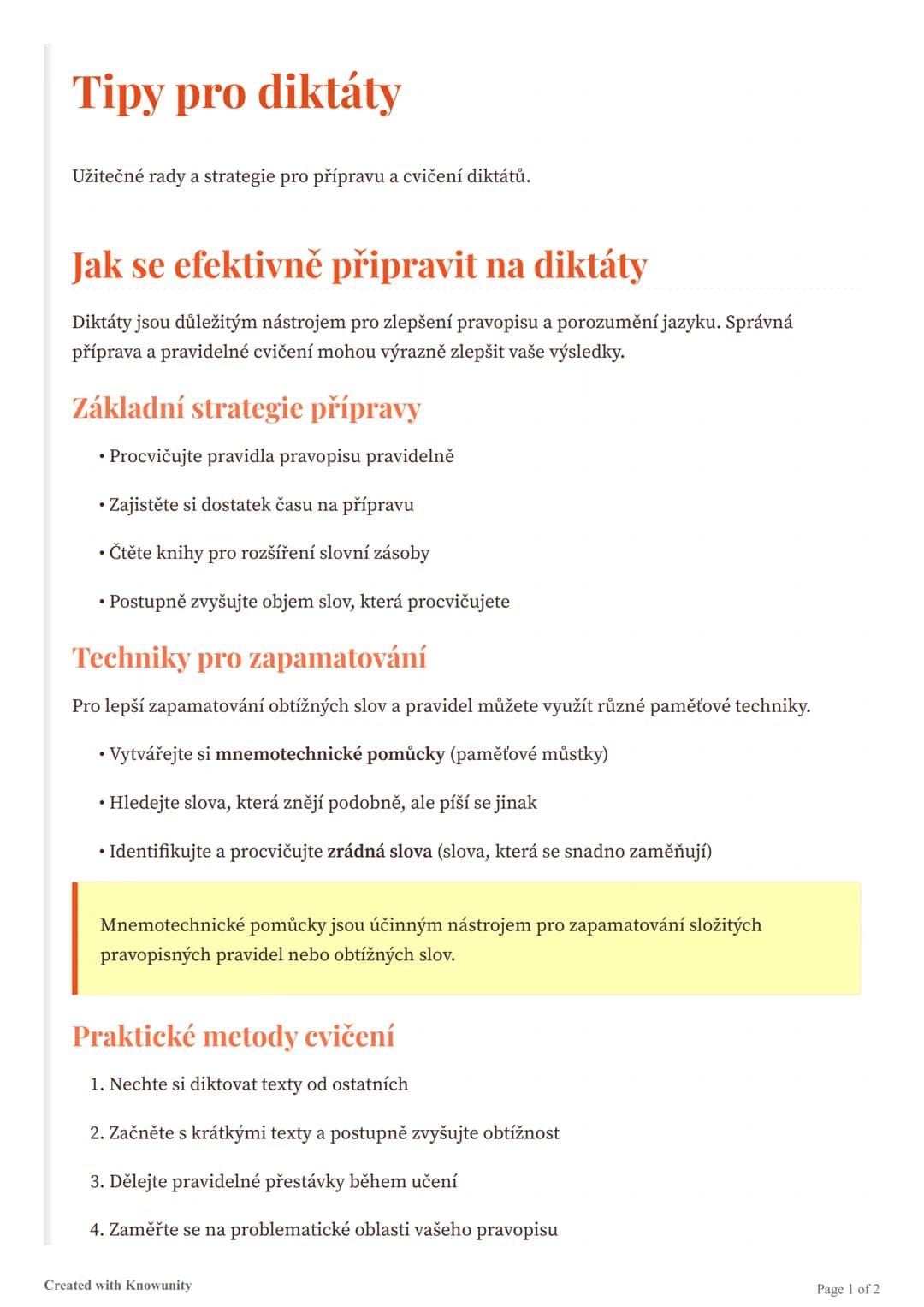 # Udržení motivace
Dlouhodobá příprava na diktáty může být náročná. Je důležité najít způsoby, jak zůstat
motivovaný.

* Stanovte si realist