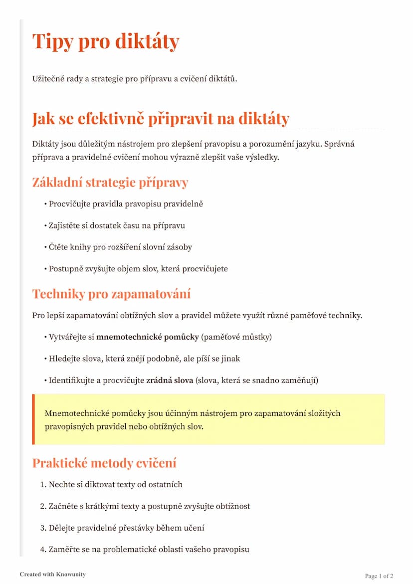 # Udržení motivace
Dlouhodobá příprava na diktáty může být náročná. Je důležité najít způsoby, jak zůstat
motivovaný.

* Stanovte si realist