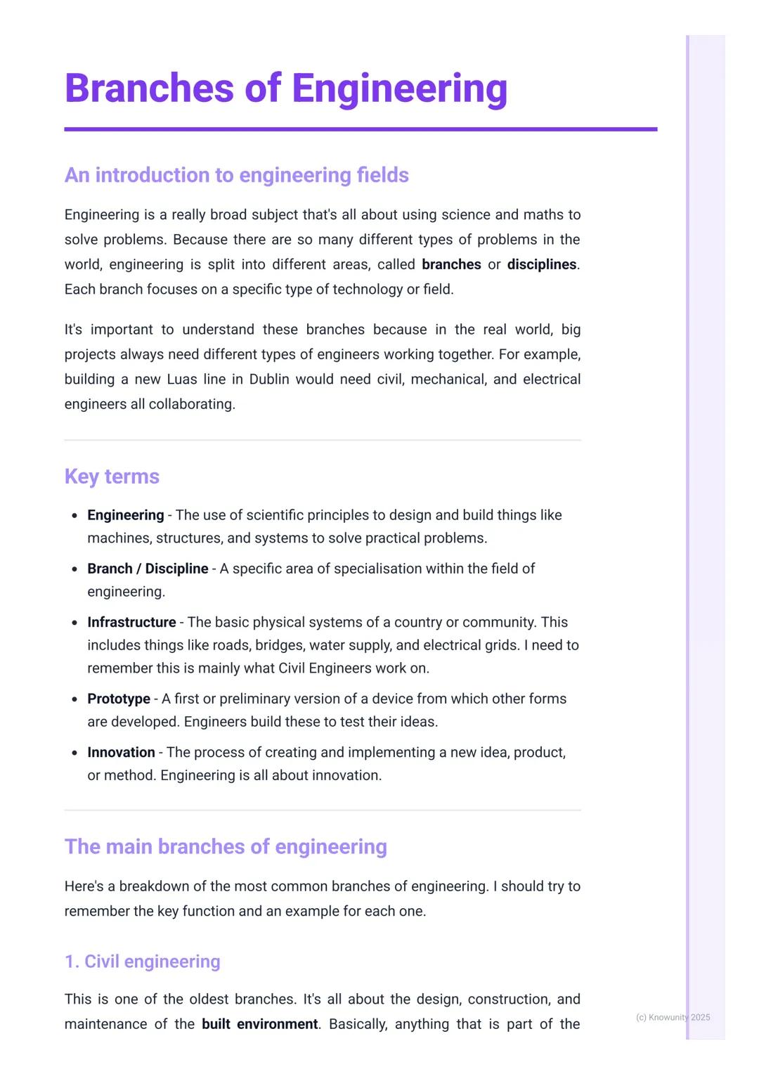# Branches of Engineering

An introduction to engineering fields

Engineering is a really broad subject that's all about using science and m