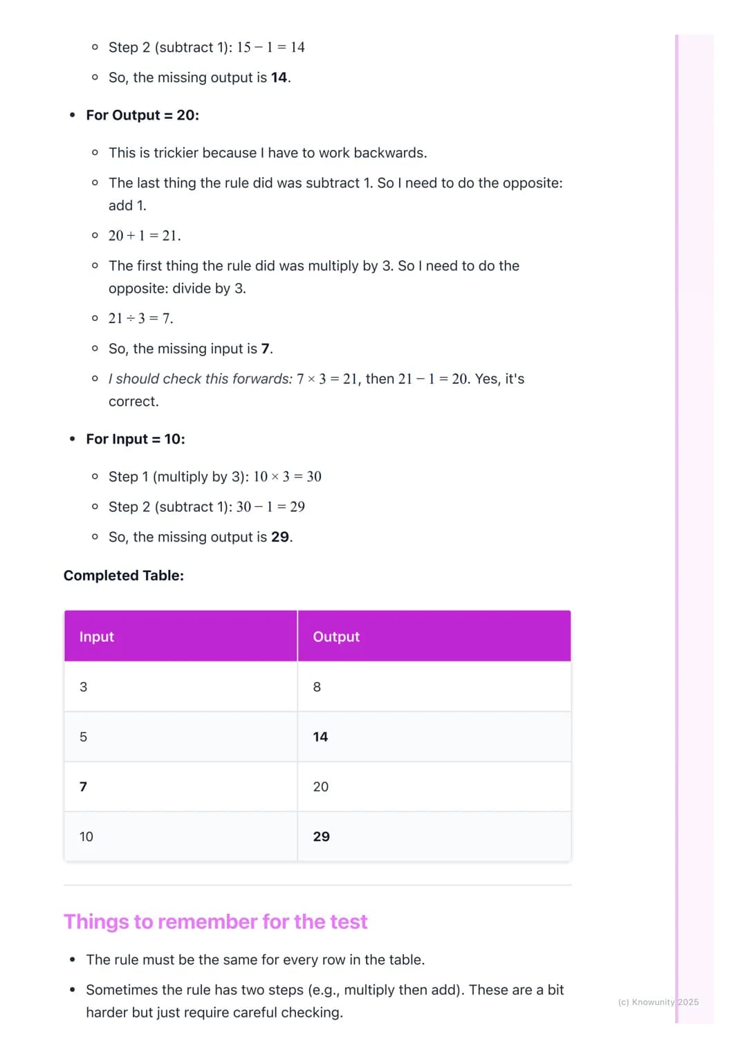 # Input and Output Tables

What are input and output tables?

Input and output tables are a way to show a pattern. It's like a machine that
