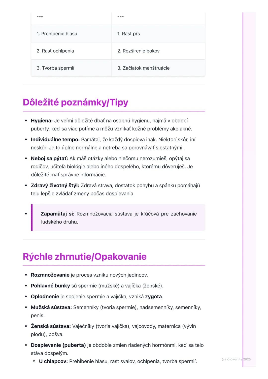 # Rozmnožovacia sústava a
vývin človeka

Prehľad

Dnes si píšem poznámky o tom, ako sa ľudia rozmnožujú a ako sa naše telo
mení, keď dospiev