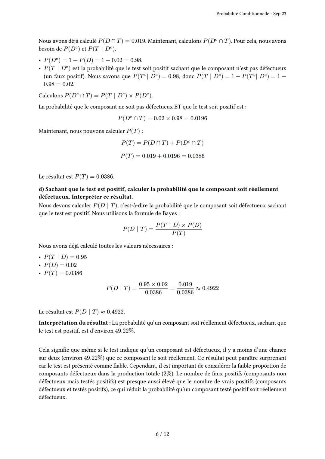 # Probabilité Conditionnelle

Généré par Knowunity.fr - Sep 23

Description: Cet examen couvre la probabilité conditionnelle, les arbres pon