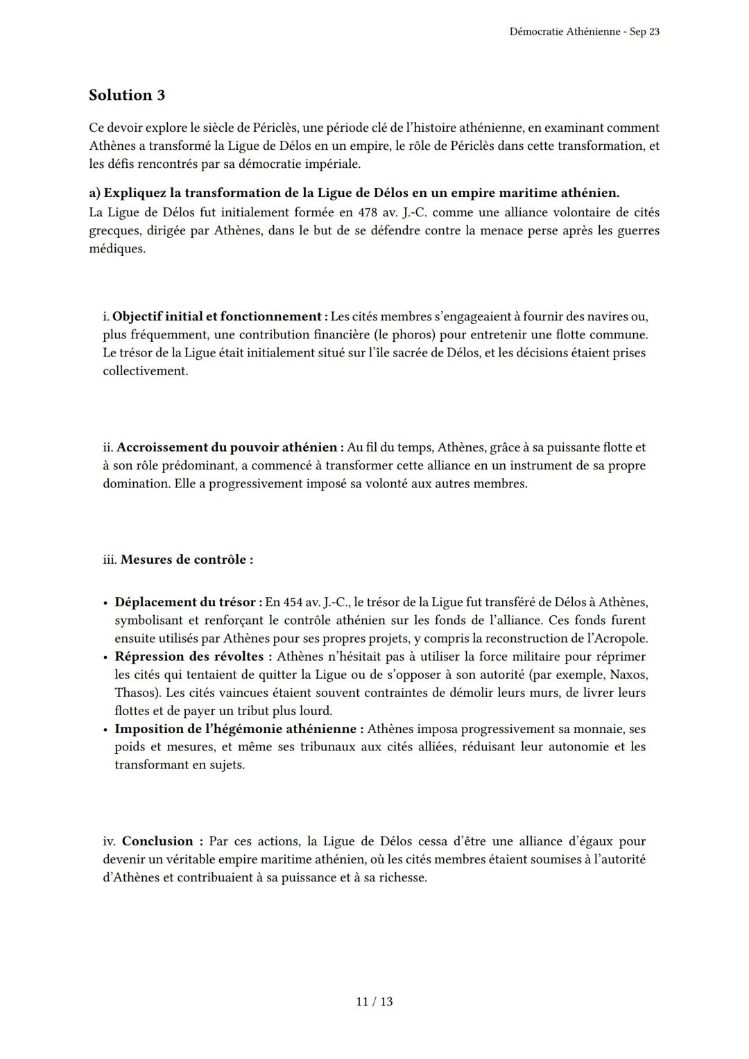 # Démocratie Athénienne

Généré par Knowunity.fr - Sep 23

Description: Cet examen couvre la démocratie athénienne, l'empire maritime et le 