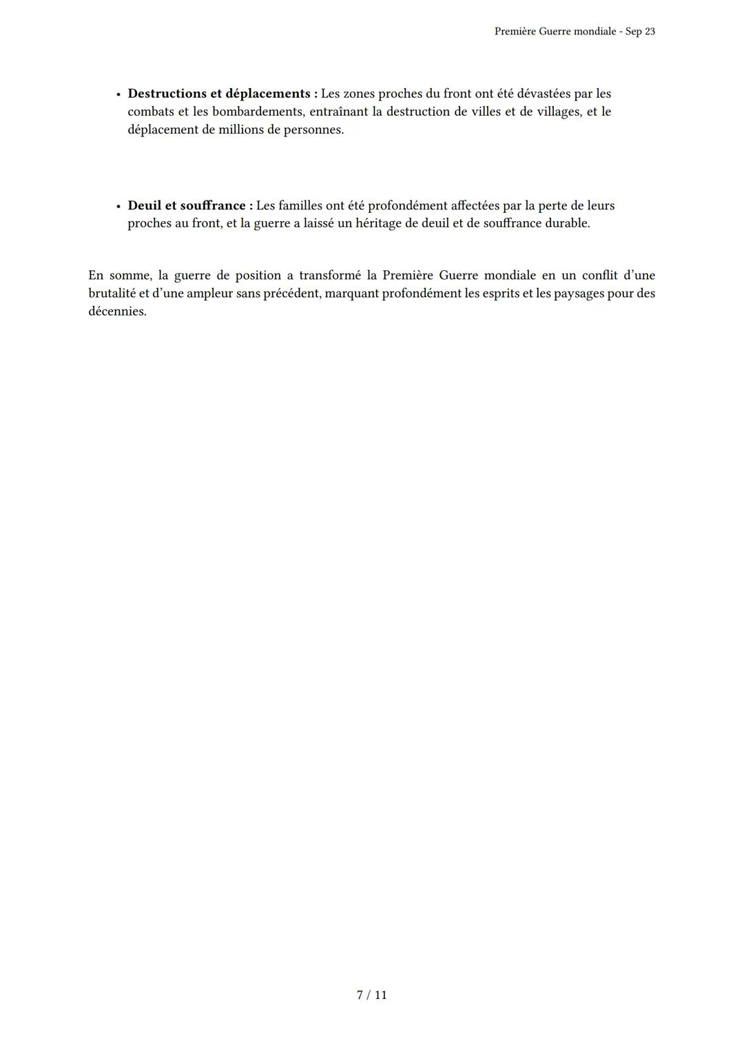 # Première Guerre mondiale

Généré par Knowunity.fr - Sep 23

Description: Cet examen couvre la Première Guerre mondiale, ses causes, déroul