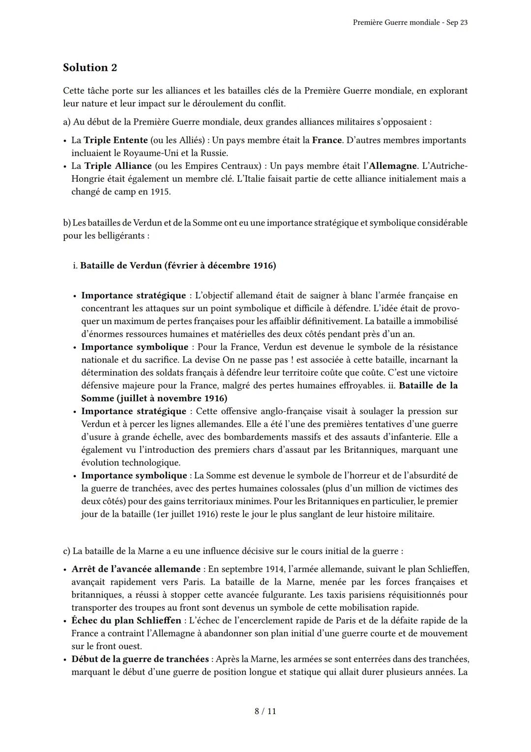 # Première Guerre mondiale

Généré par Knowunity.fr - Sep 23

Description: Cet examen couvre la Première Guerre mondiale, ses causes, déroul