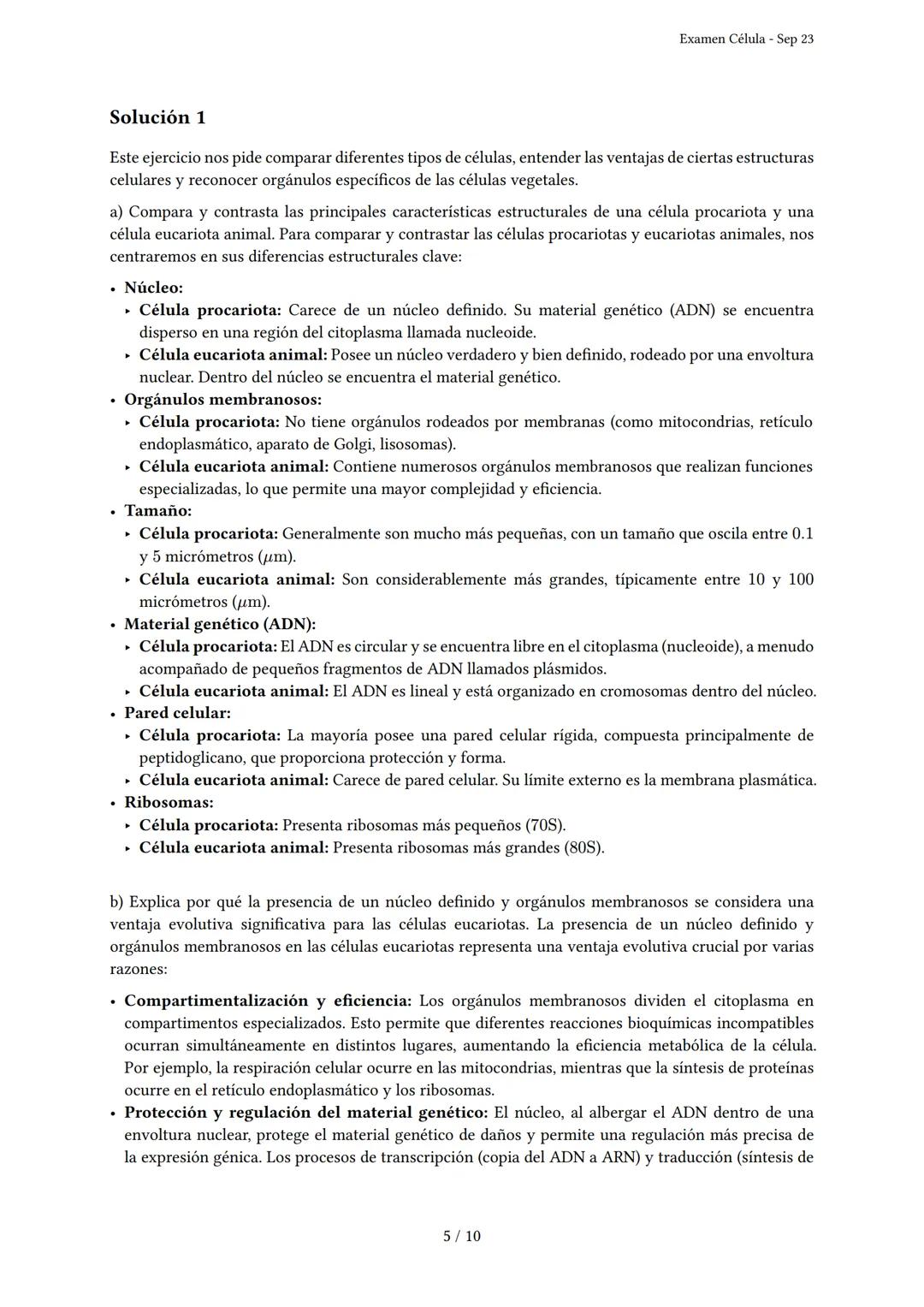 Examen Célula

Generado por Knowunity - Sep 23

Descripción: Este examen cubre la estructura, función y organización de la célula.

¡Buena s