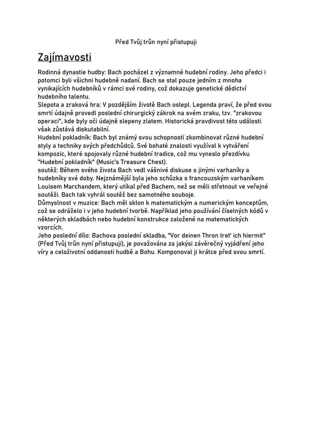 # Johann Sebastian Bach
# Život
Německý skladatel a varhaník, narodil se 21. března 1685 v rodině
hudebníků v Eisenachu. Jeho rodinné prost