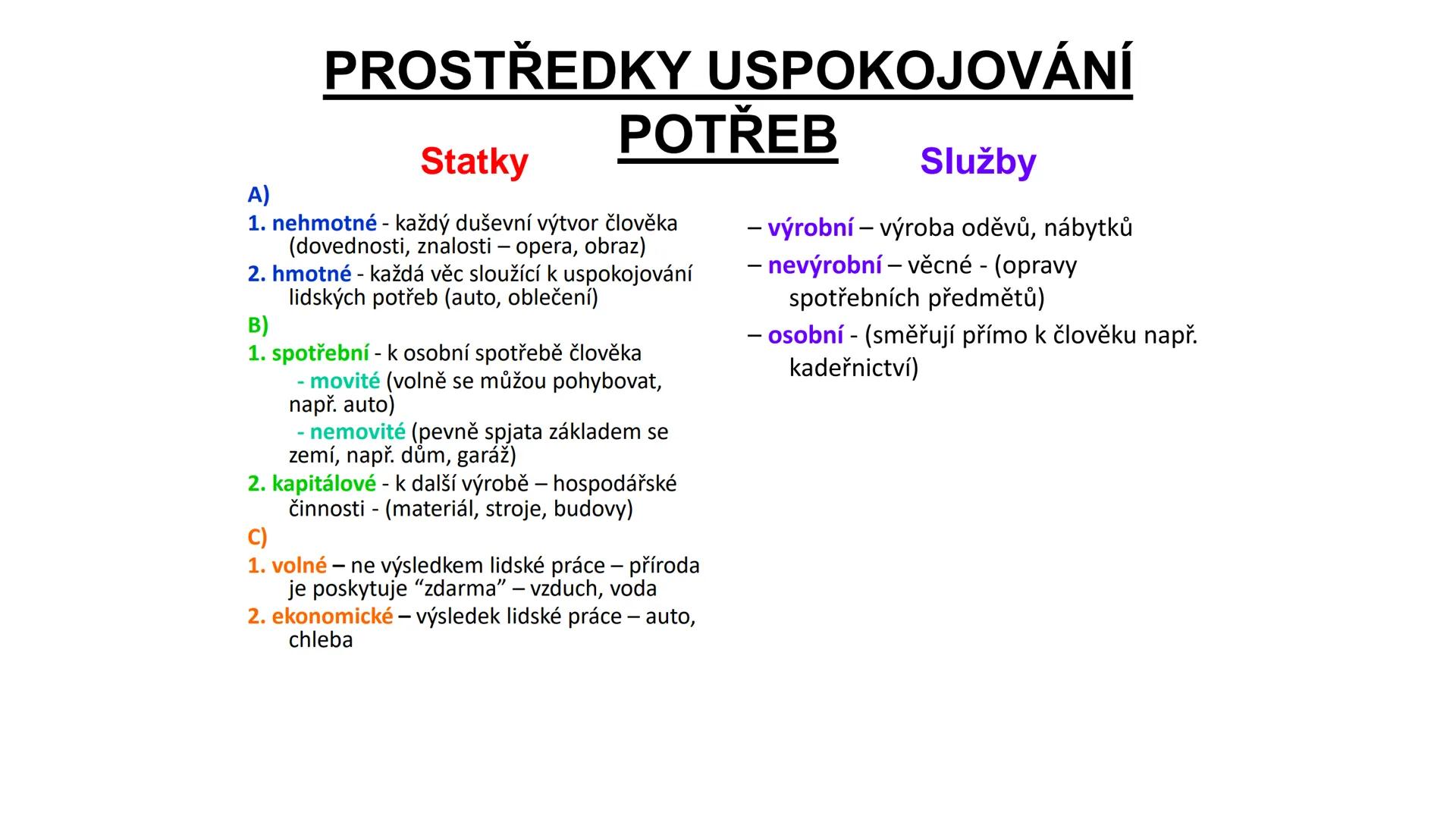 KRÁTKÉ OPAKOVÁNÍ # EKONIMKA vs. ΕΚΟΝΟΜΙΕ
Ekonomika = souhrn hospodářských činností na určitém území. Je to
tedy hospodaření nějakého subjek