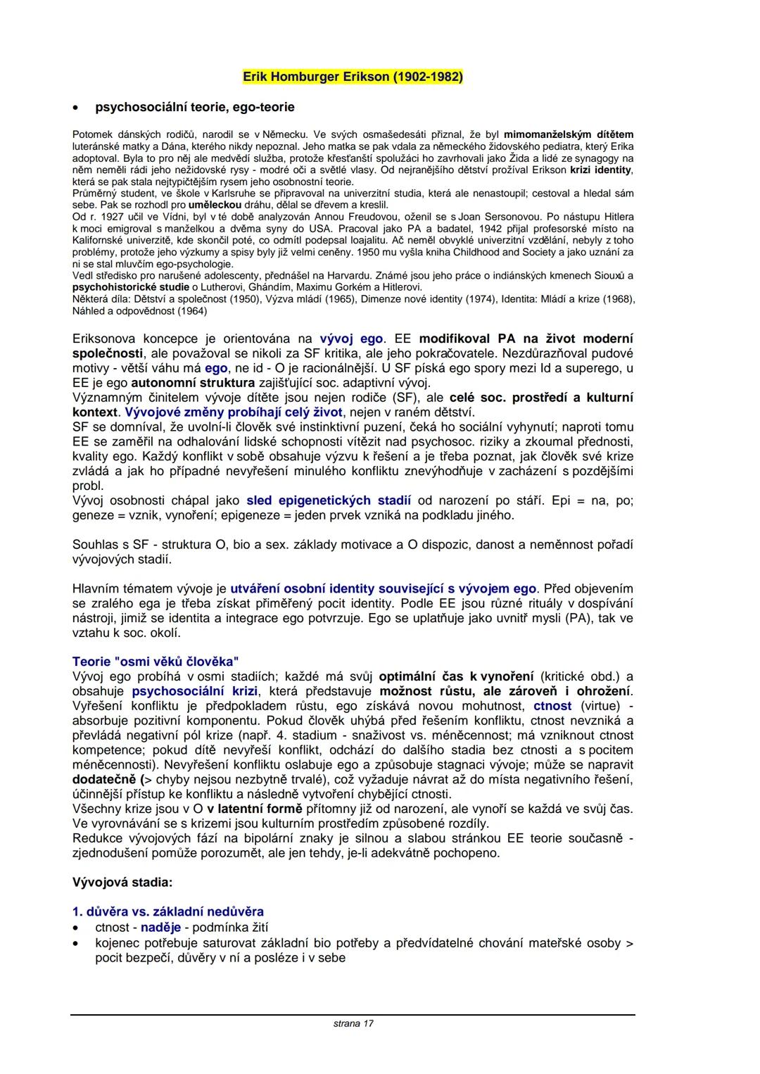 # TEORIE OSOBNOSTI
**Obsah:**
| strana |
|----|
| S. Freud | 2 |
| C. G. Jung | 5 |
| A. Adler | 8 |
| K. Horneyová | 11 |
| H. A. Murray