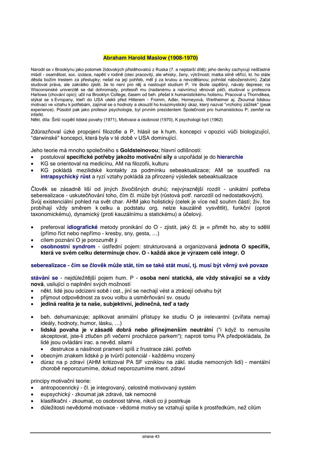 # TEORIE OSOBNOSTI
**Obsah:**
| strana |
|----|
| S. Freud | 2 |
| C. G. Jung | 5 |
| A. Adler | 8 |
| K. Horneyová | 11 |
| H. A. Murray