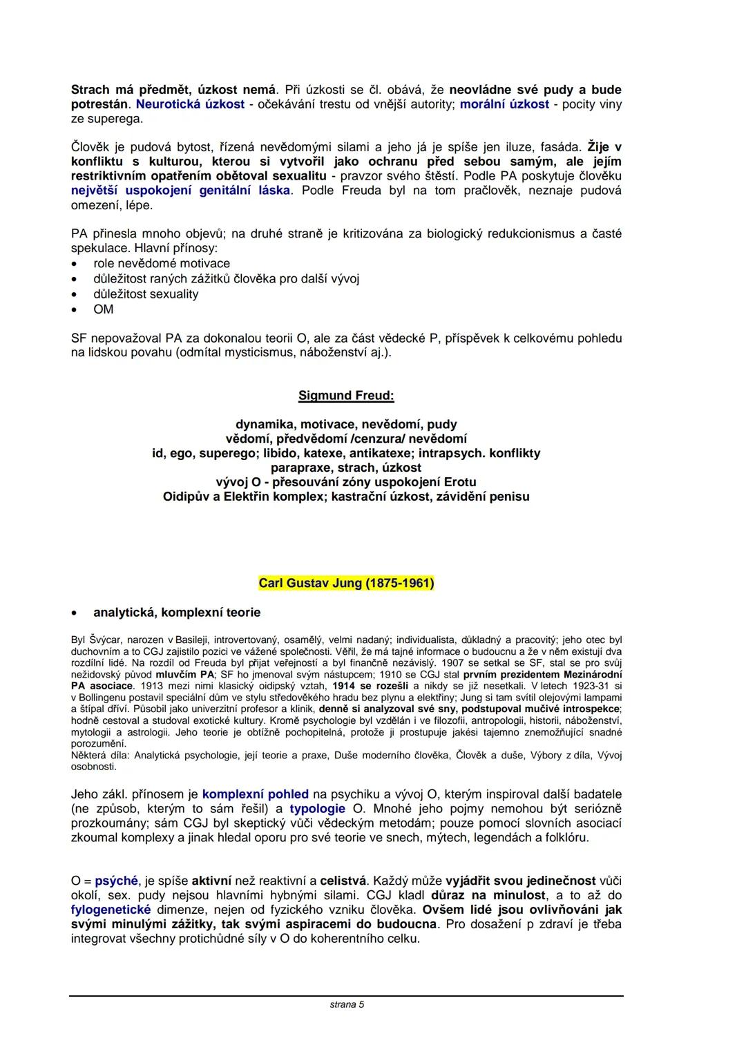 # TEORIE OSOBNOSTI
**Obsah:**
| strana |
|----|
| S. Freud | 2 |
| C. G. Jung | 5 |
| A. Adler | 8 |
| K. Horneyová | 11 |
| H. A. Murray