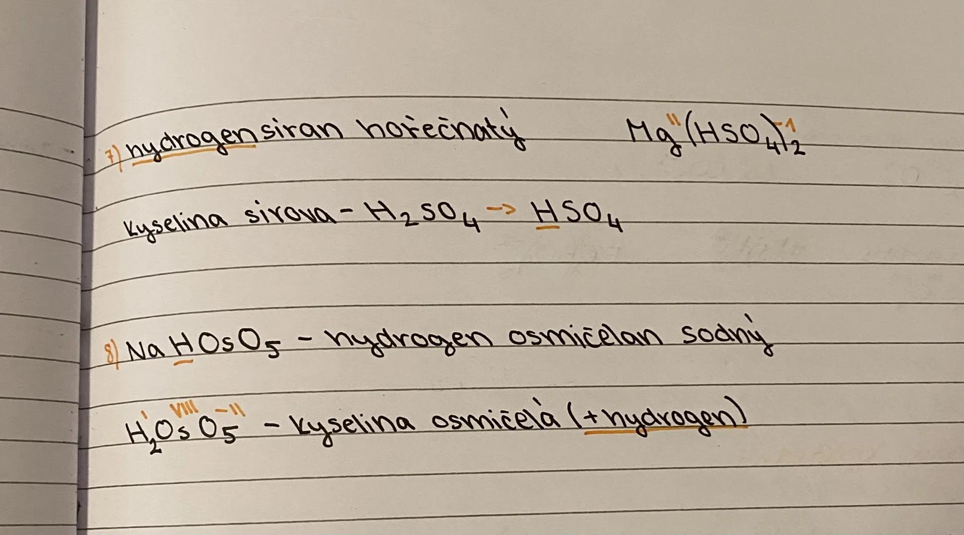 # kyslivate kyseliny a jejich soli
1. vzorec kyseliny
2. vzorec aniontu
3. vzorec kationtu
4. křížové pravidlo
1) chloran sodný $Na^1ClO^