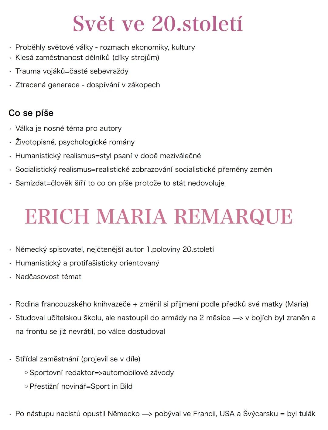 --- OCR Start ---
Svět ve 20.století
Proběhly světové války - rozmach ekonomiky, kultury
Klesá zaměstnanost dělníků (díky strojům)
Trauma vo