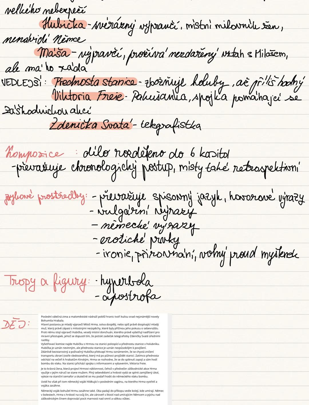 # Ostře sledované vlaky
Bohumil Hrabal
- český prozaik, spisovatel - psal poviclky, novely,
experimentalní texty, romany
- proslul svým hum