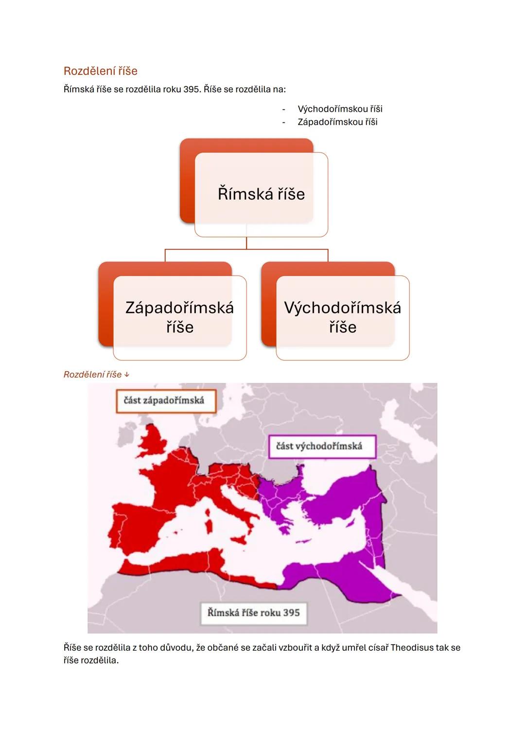 # Dějepis - role náboženství v dějinách lidstva
Zánik římské říše
Příčiny rozpadu
V Římské říši nastal problém velikosti, protože v té do