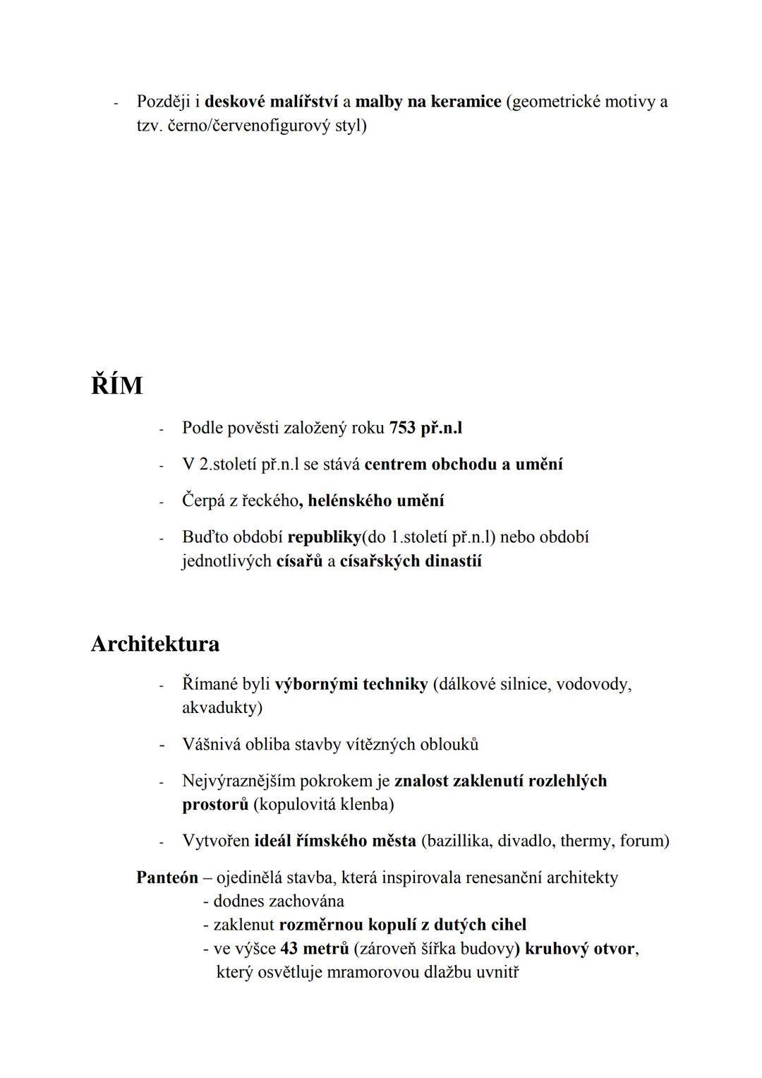 UMĚNÍ STAROVĚKU – EGYPT, ŘECKO, ŘÍM
EGYPT - Pyramidy a mastaby
mastaby - podzemní hrobky (až 30m pod zemí)
- tvar kolmého jehlanu (budovány