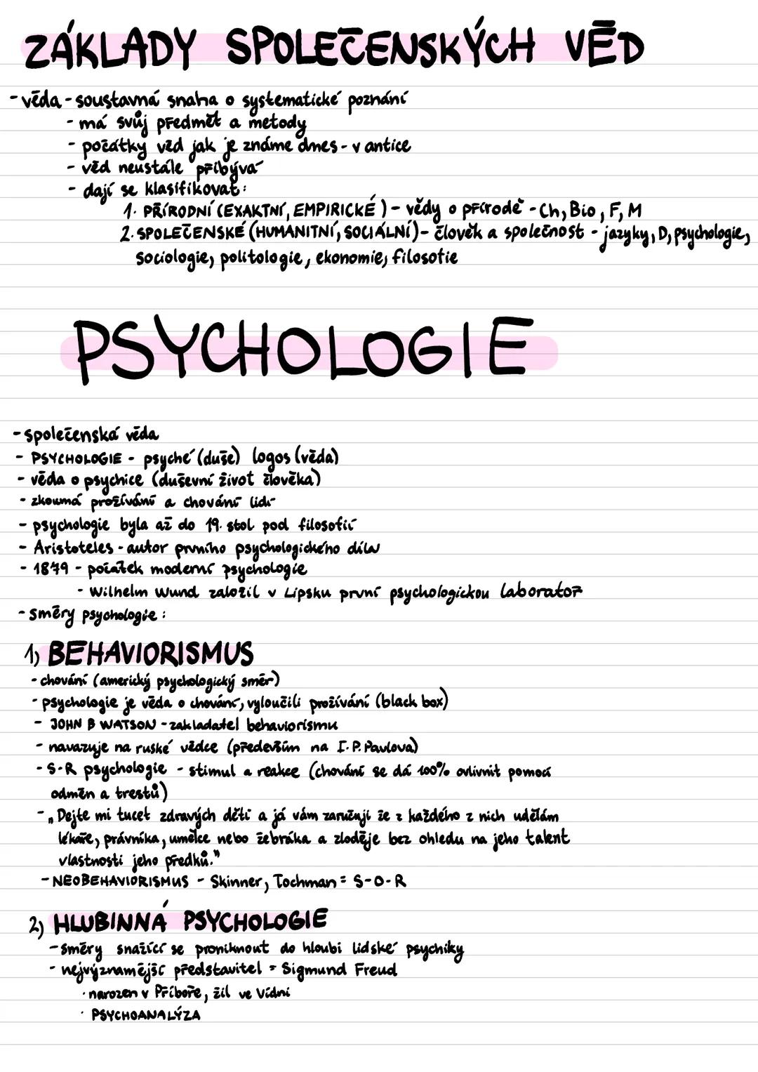 Úvod do psychologie 1