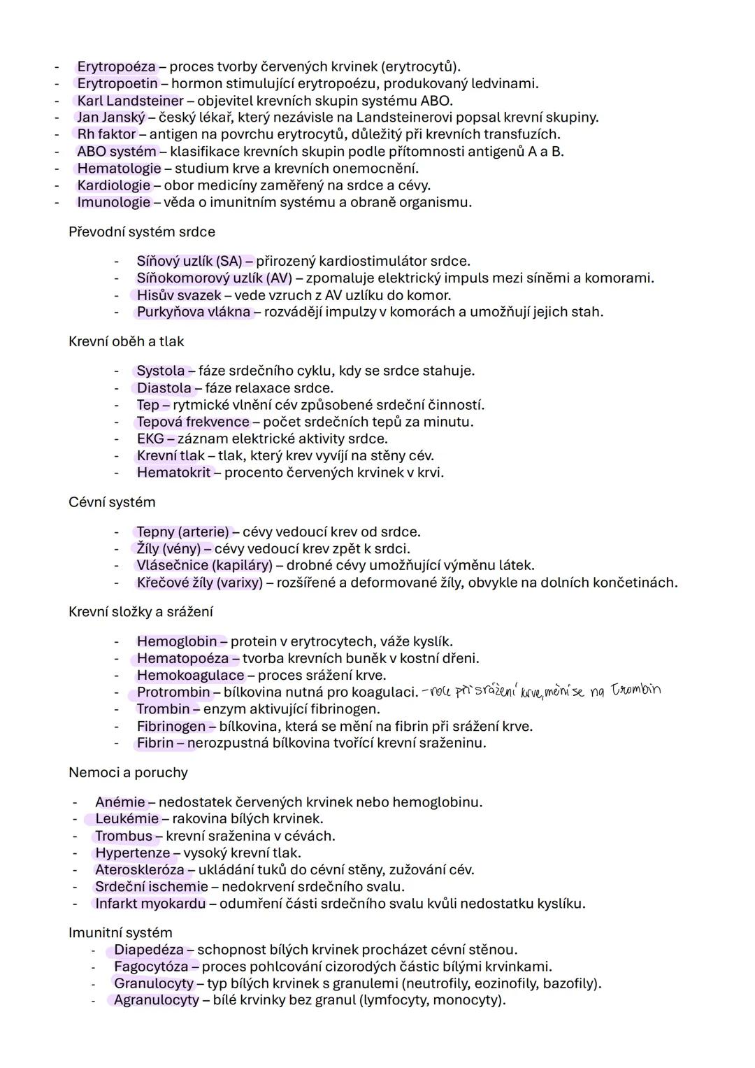 --- OCR Start ---
Erytropoéza - proces tvorby červených krvinek (erytrocytů).
Erytropoetin - hormon stimulující erytropoézu, produkovaný led