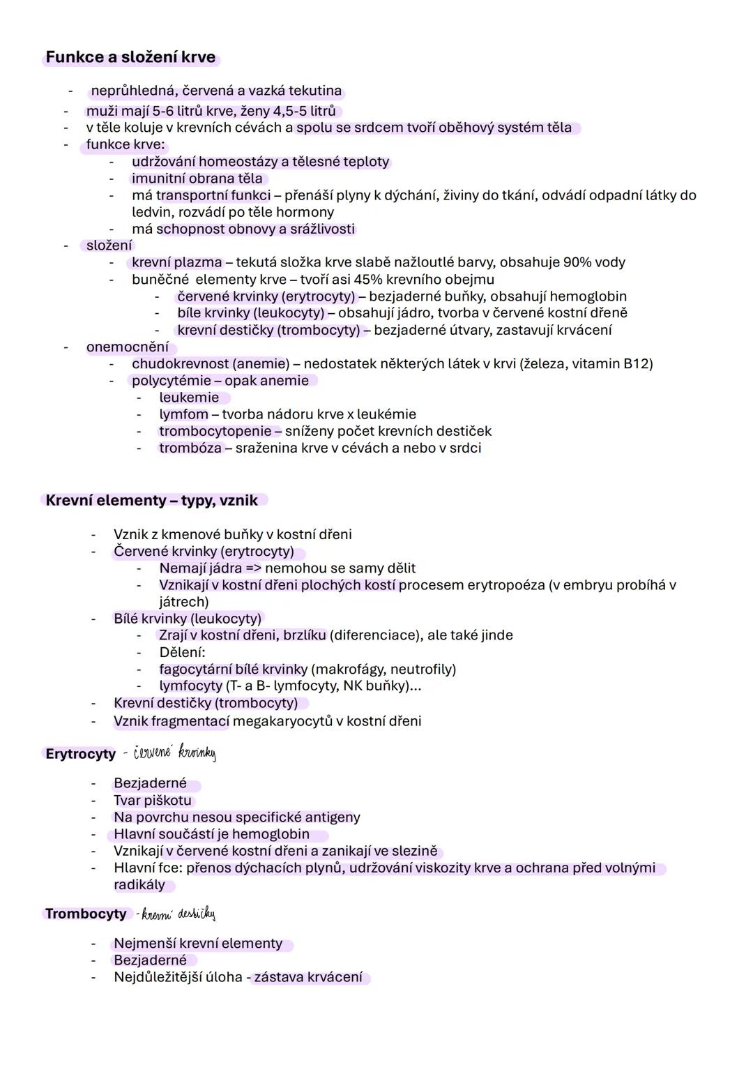 --- OCR Start ---
Erytropoéza - proces tvorby červených krvinek (erytrocytů).
Erytropoetin - hormon stimulující erytropoézu, produkovaný led