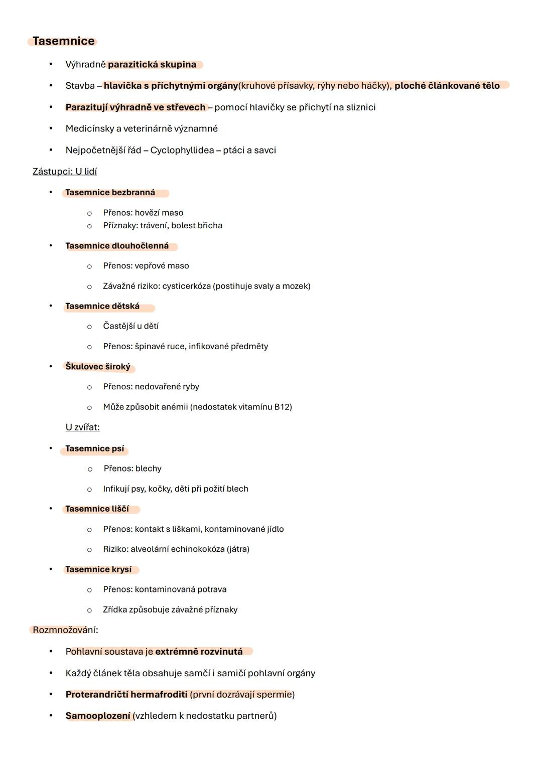 # Biologie 9
1. Cefalizace - proces, při kterém se během evoluce soustřeďují nervová centra v přední části těla, což
vede k vytvoření hlav